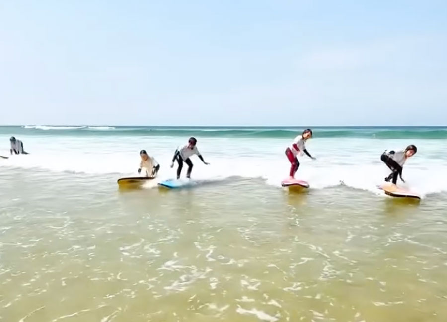 Cours de surf enfants au Porge